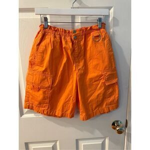 BDG Mens Orange Elastic Waist Cargo Shorts sz S NWOT